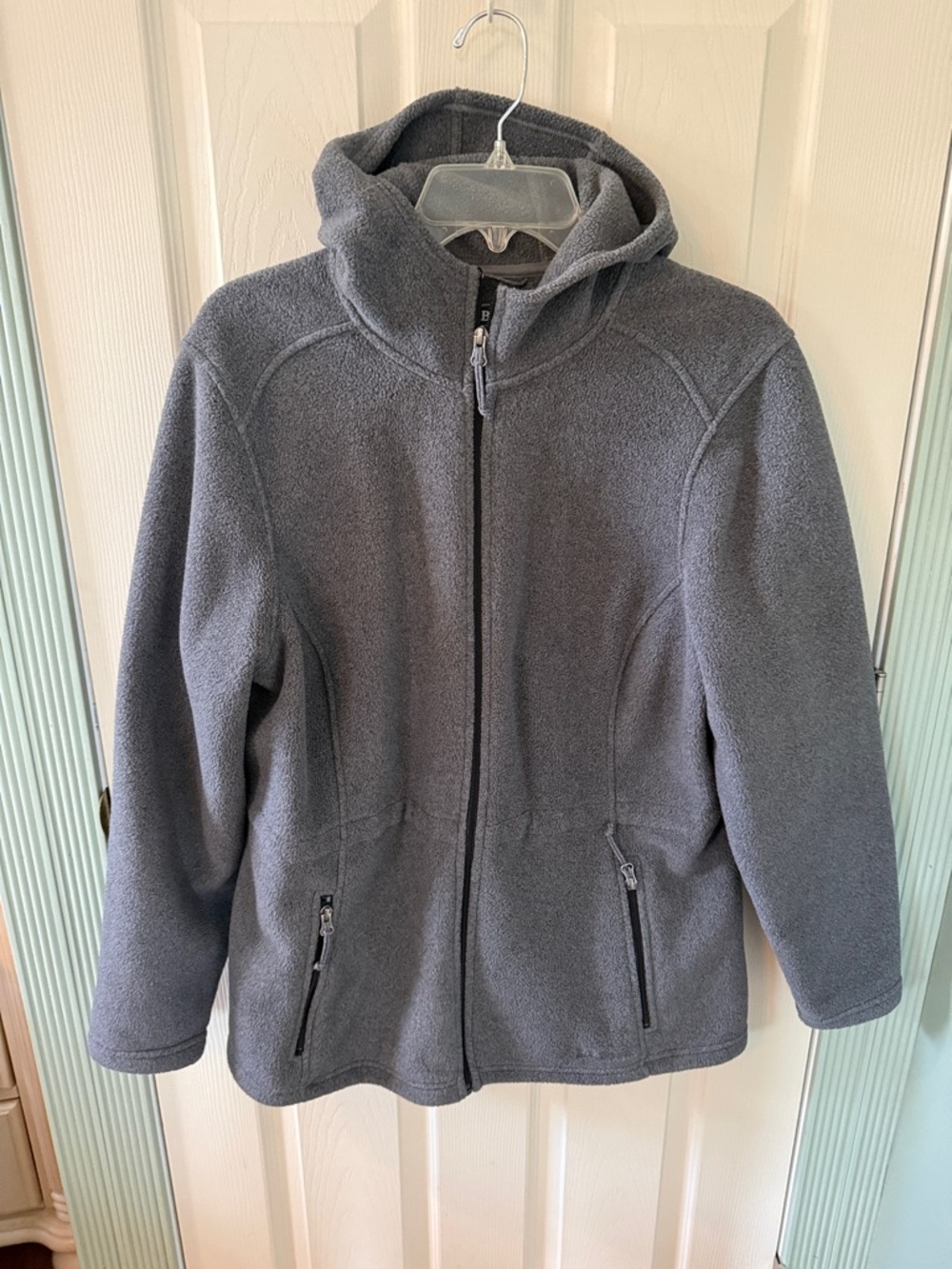 L.L. Bean Women’s Hooded Fleece Jacket in Gray